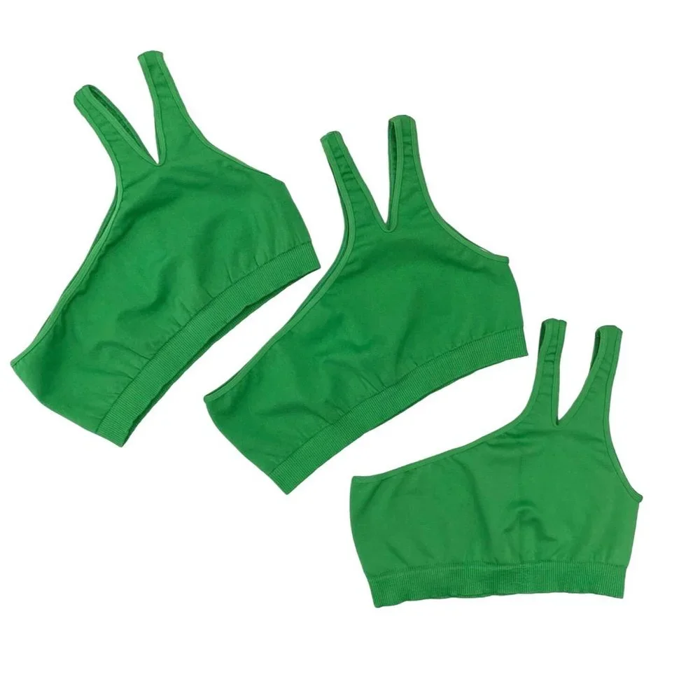 Camila Coelho Belmira Crop Top Sports Bra Green S/M - Picture 3 of 9